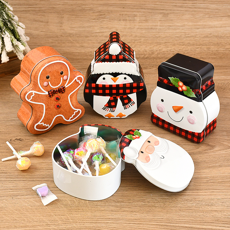 Christmas Gingerbread Iron Can - Home Decor Xmas Gifts บทวิจารณ์และราคา