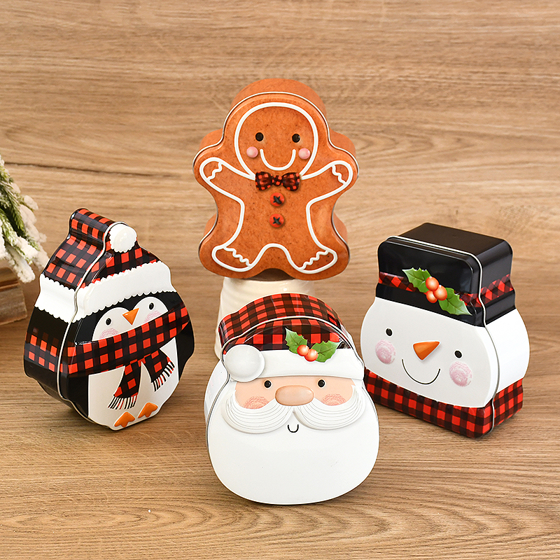 Christmas Gingerbread Iron Can - Home Decor Xmas Gifts บทวิจารณ์และราคา