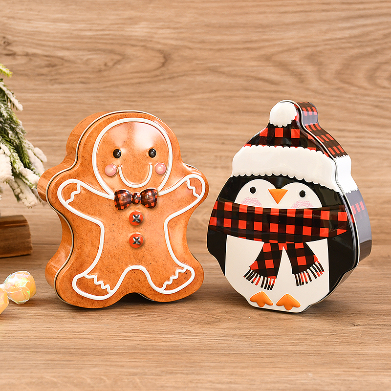 Christmas Gingerbread Iron Can - Home Decor Xmas Gifts บทวิจารณ์และราคา
