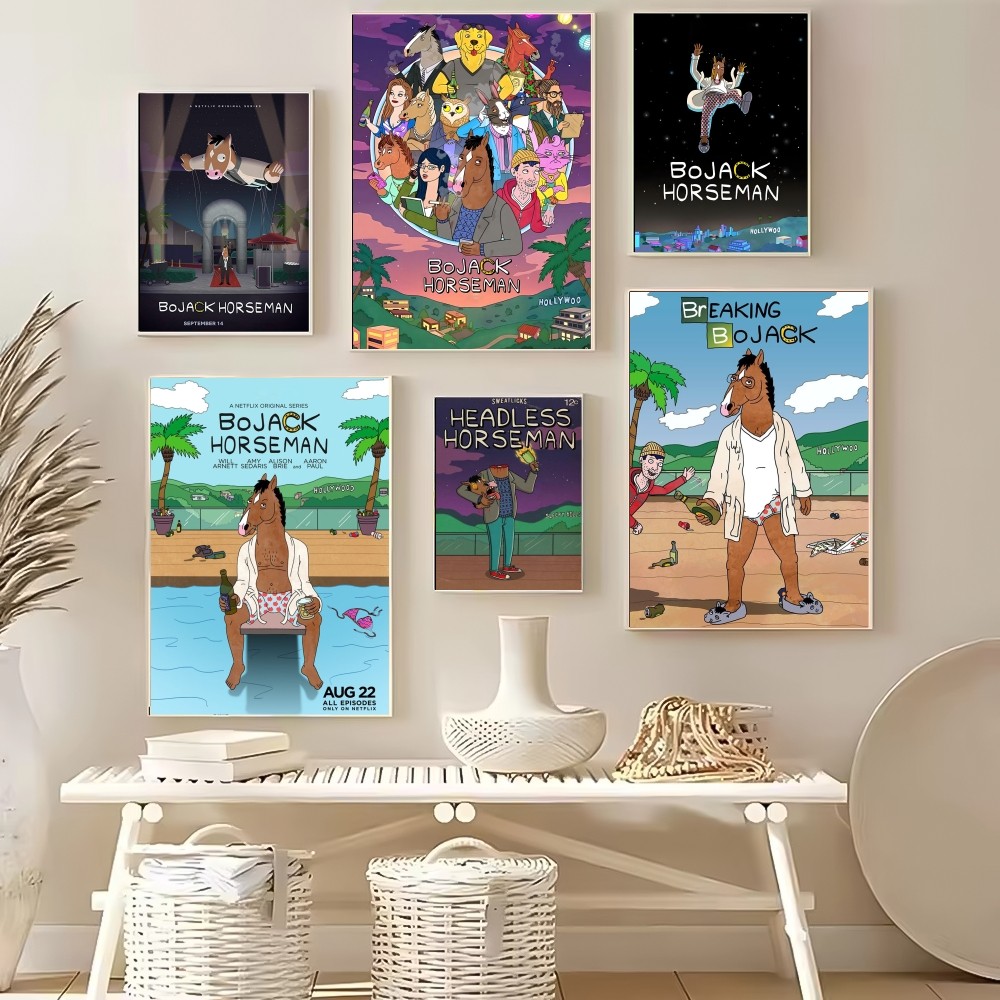 B-BoJack Cartoon H-Horseman Po - Home Decor Living Room Ideas บทวิจารณ์และราคา