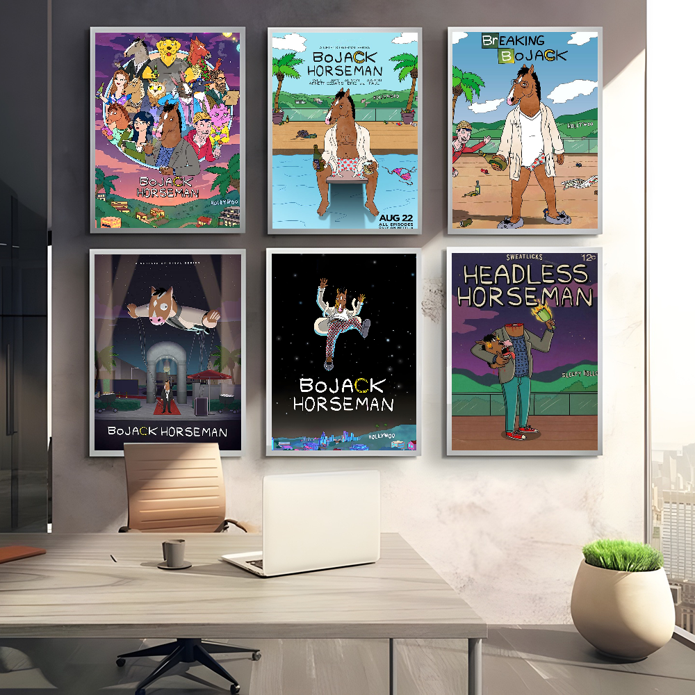 B-BoJack Cartoon H-Horseman Po - Home Decor Living Room Ideas บทวิจารณ์และราคา