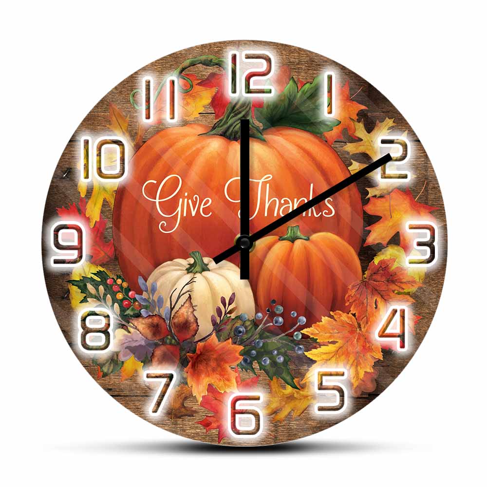 Give Thanks Blessed Wall Clock - Home Decor Living Room Ideas บทวิจารณ์และราคา