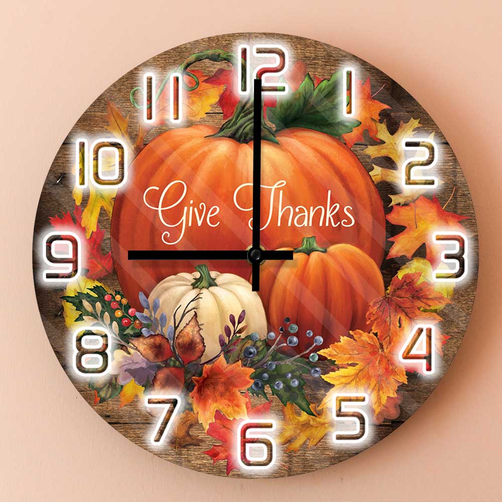 Give Thanks Blessed Wall Clock - Home Decor Living Room Ideas บทวิจารณ์และราคา