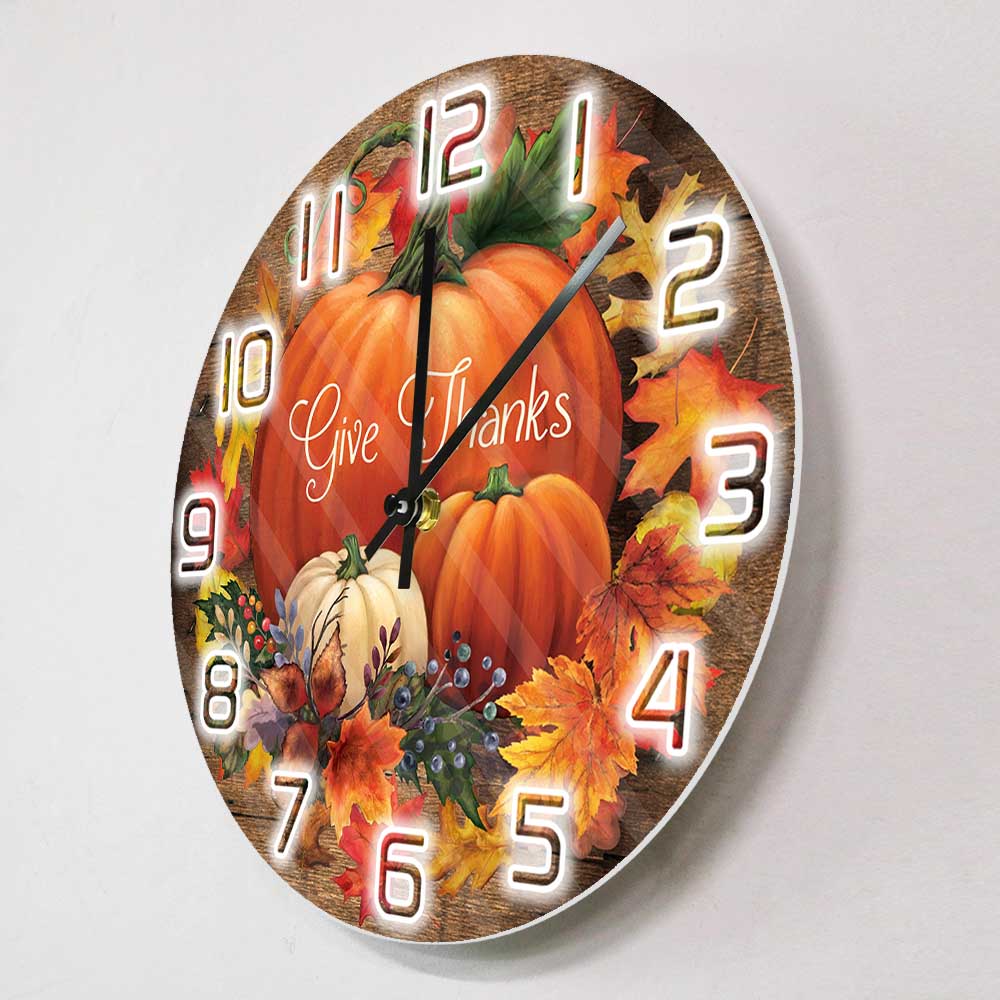 Give Thanks Blessed Wall Clock - Home Decor Living Room Ideas บทวิจารณ์และราคา