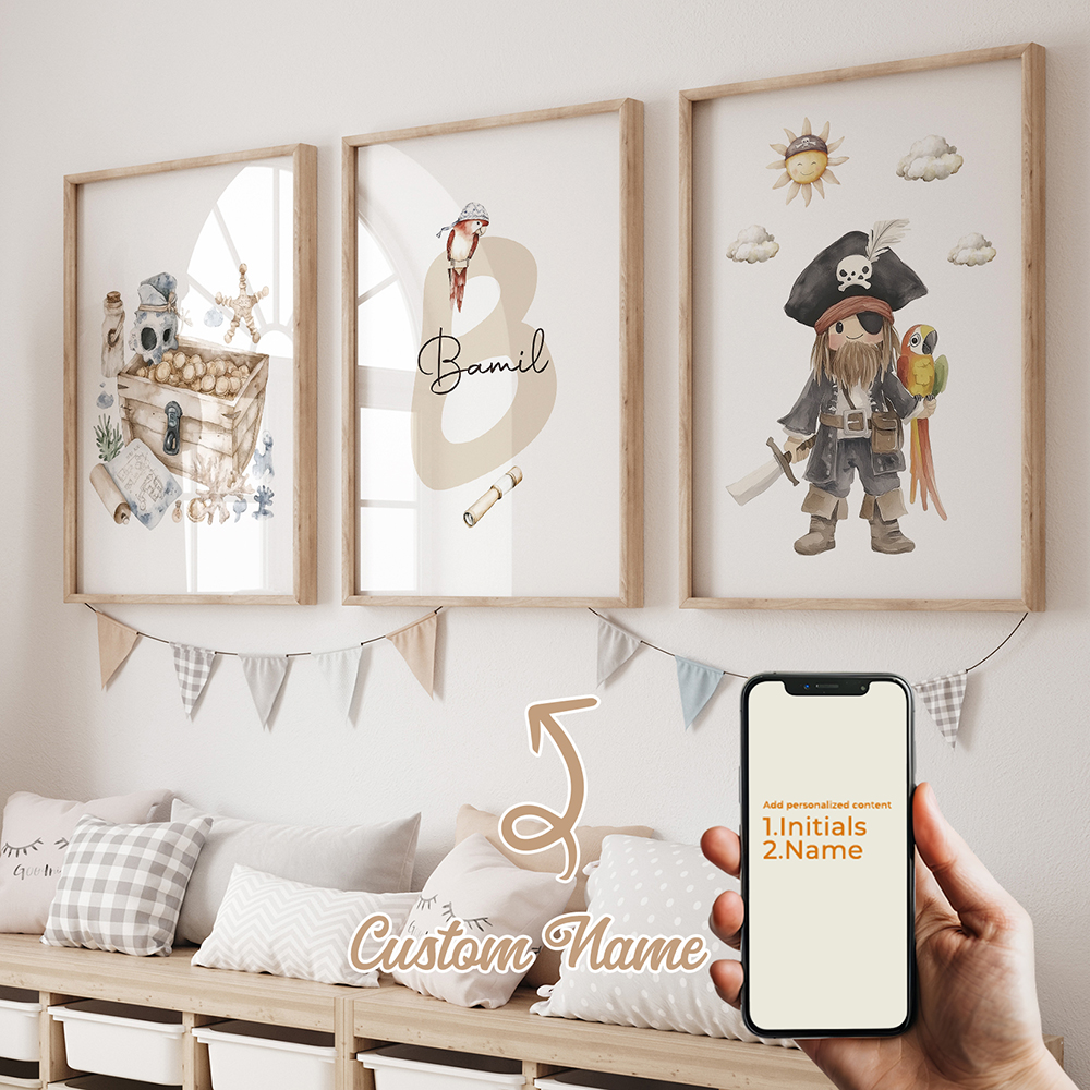 3pcs Personalized Custom Name  - Home Decor Canvas บทวิจารณ์และราคา