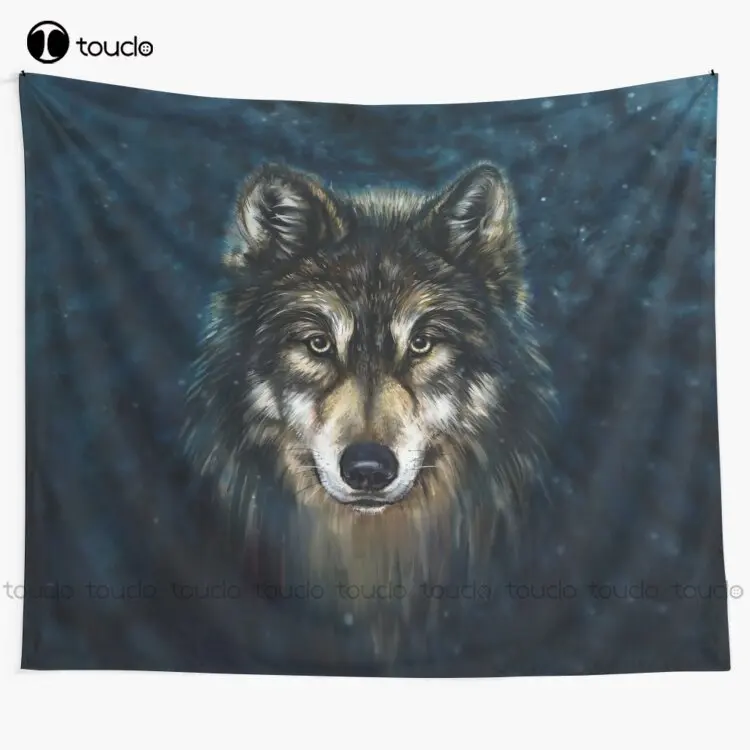 Artistic Wolf Face Tapestry Ta - Home Decor Website บทวิจารณ์และราคา