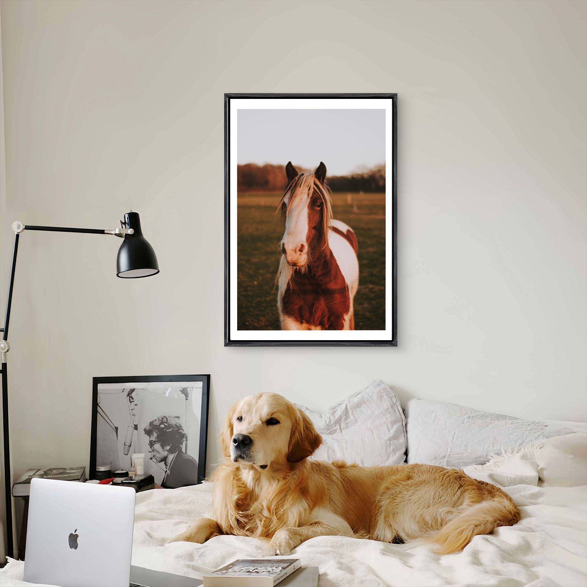 Cowboy Horse Canvas Framed Wal - Home Decor Mirror บทวิจารณ์และราคา