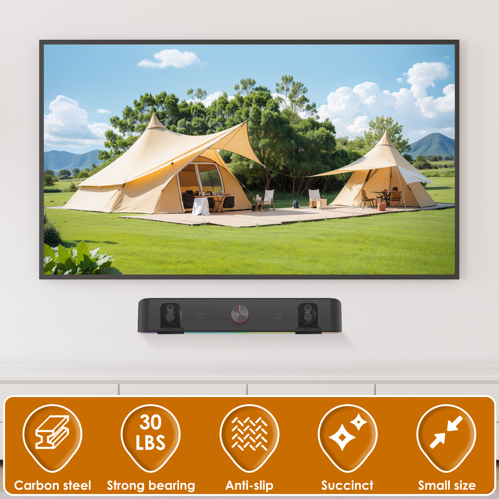 2Pcs Soundbar Speaker Stands W - Home Decor On Wall บทวิจารณ์และราคา