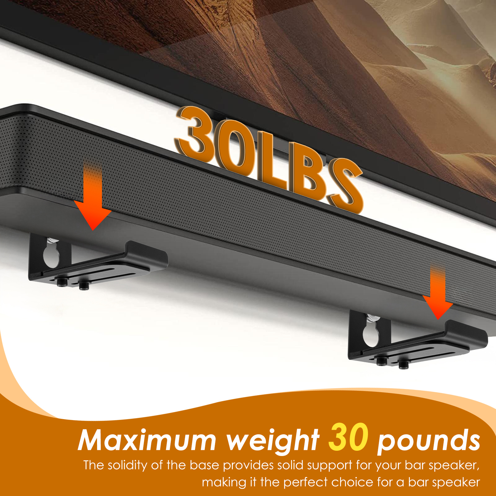 2Pcs Soundbar Speaker Stands W - Home Decor On Wall บทวิจารณ์และราคา