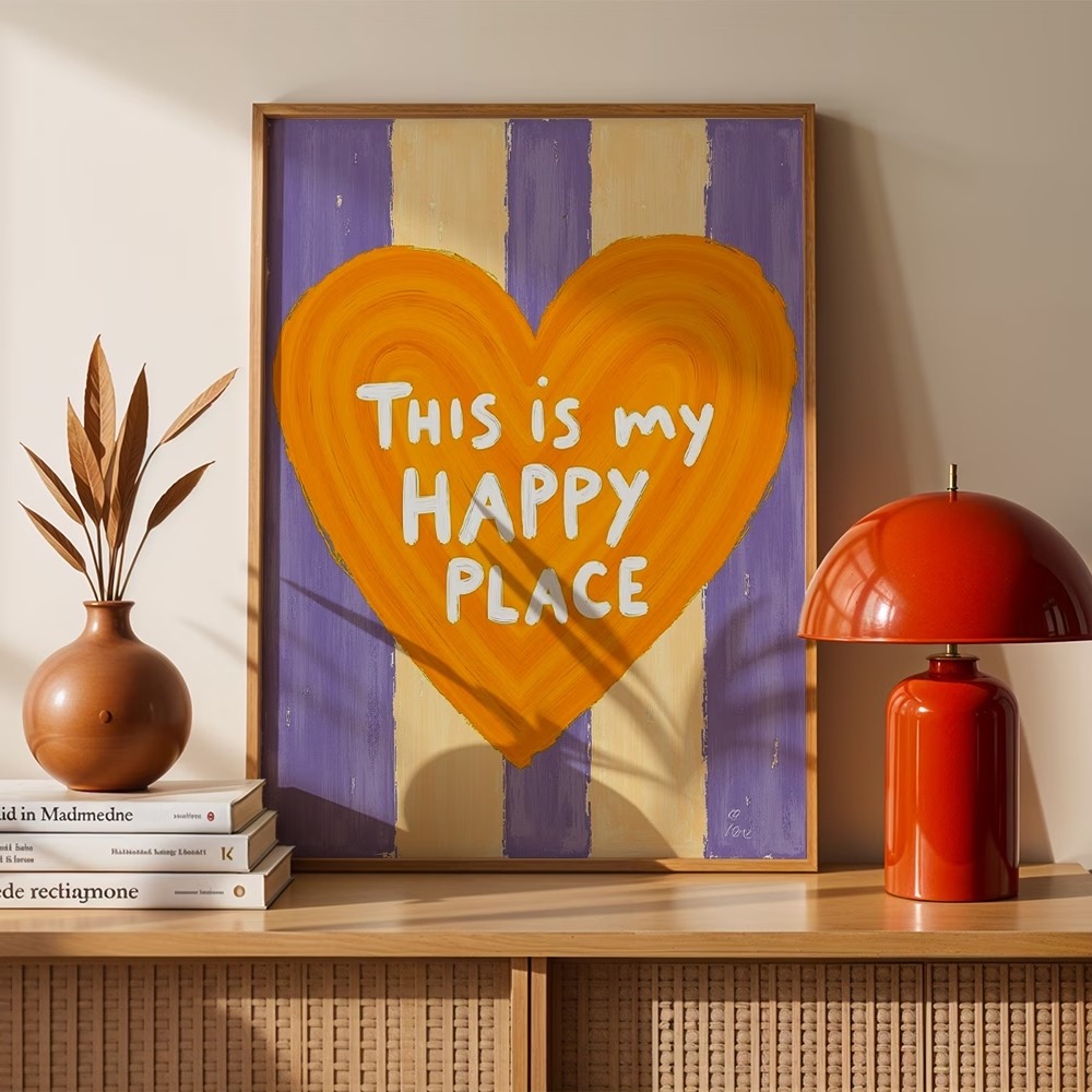 Modern,Retro This Is My Happy  - Home Decor Retro บทวิจารณ์และราคา