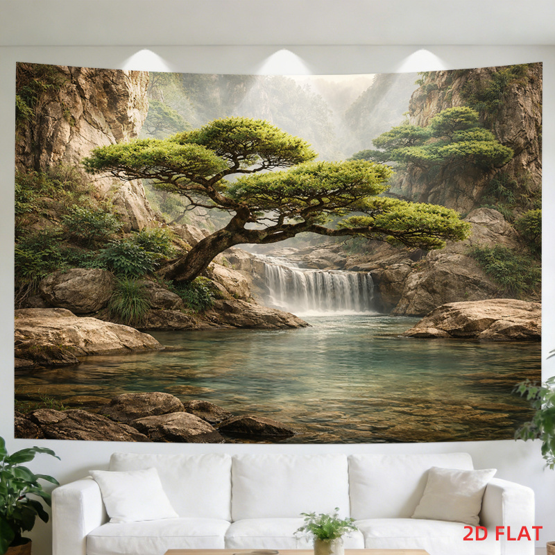 Lusheng Scenery Waterfall Moun - Home Decor Range บทวิจารณ์และราคา