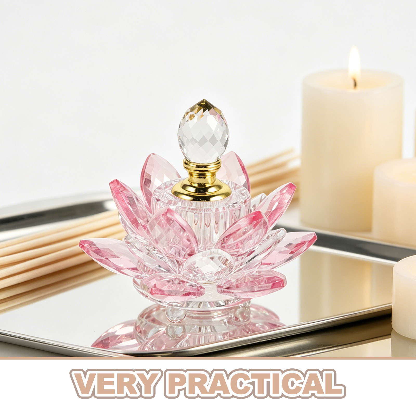 Crystal Lotus Flower Perfume B - Vanity Home Decor บทวิจารณ์และราคา