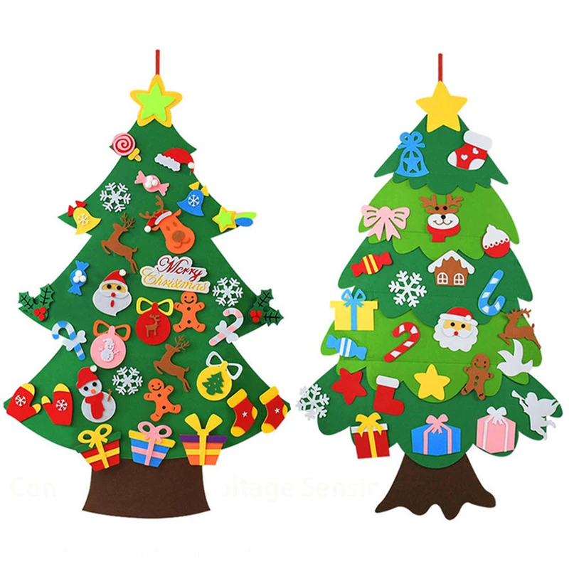 Kids DIY Felt Christmas Tree C - Home Decor Xmas Gifts บทวิจารณ์และราคา