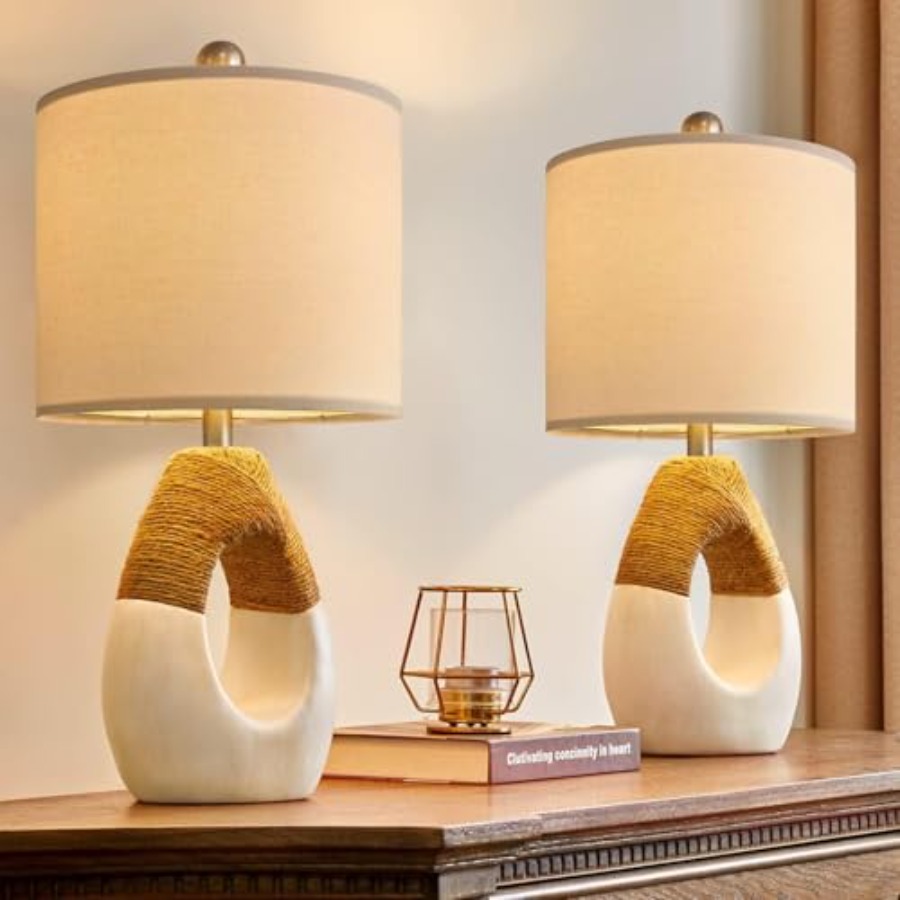 19'' Small Boho Table Lamps fo - Home Decor Living Room บทวิจารณ์และราคา