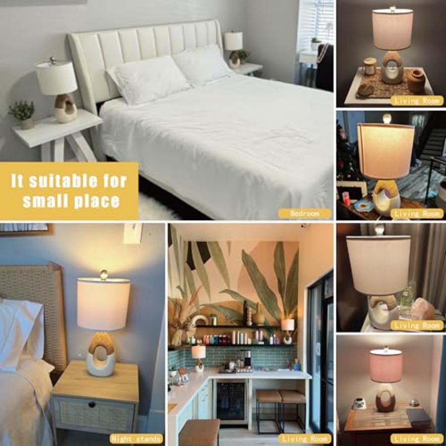 19'' Small Boho Table Lamps fo - Home Decor Living Room บทวิจารณ์และราคา