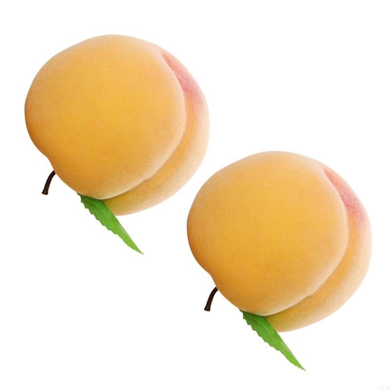 Pack of 2 Realistic Peach Imit - Home Decor Exhibition บทวิจารณ์และราคา