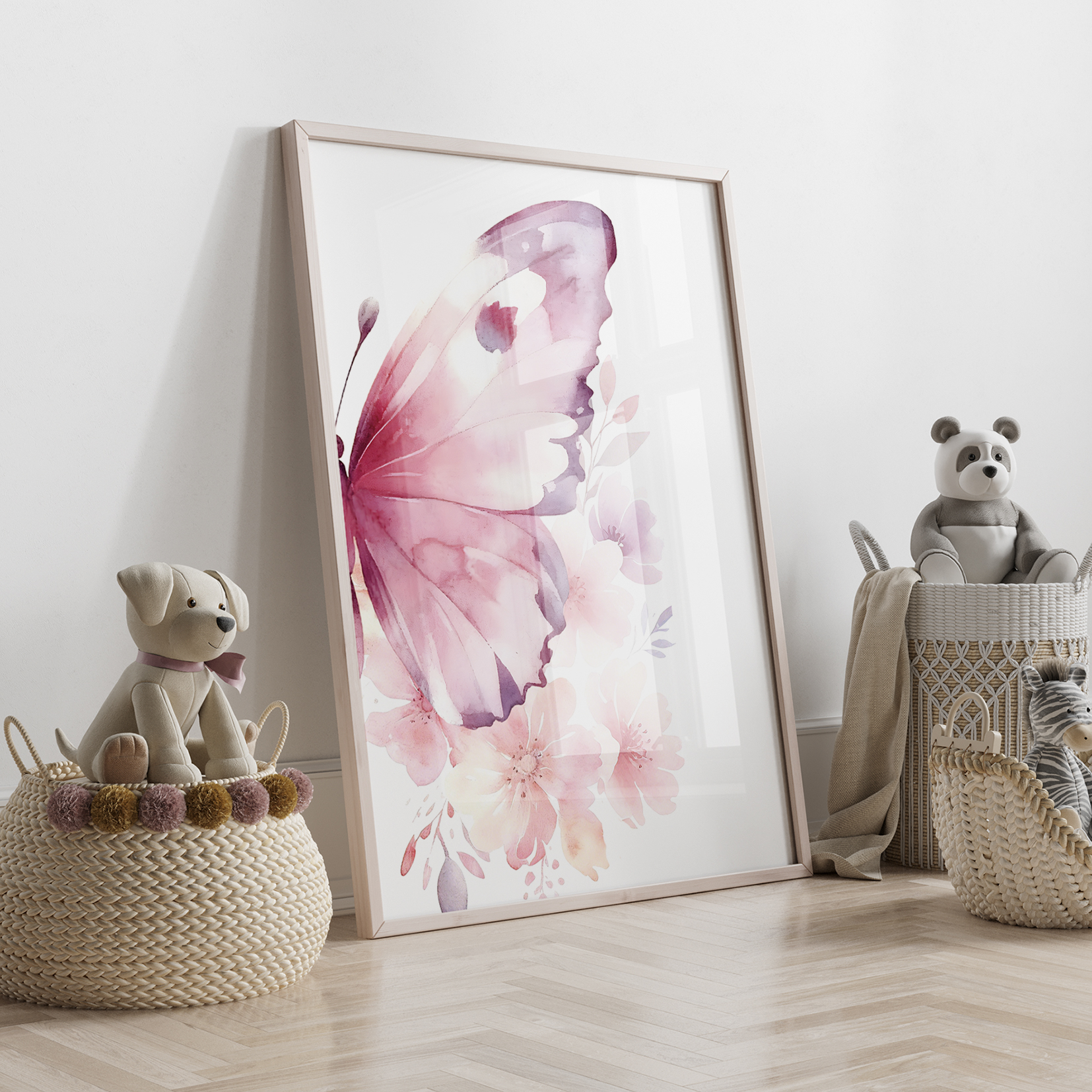 3pcs Cartoon Children Pink Lov - Home Decor On Wall บทวิจารณ์และราคา