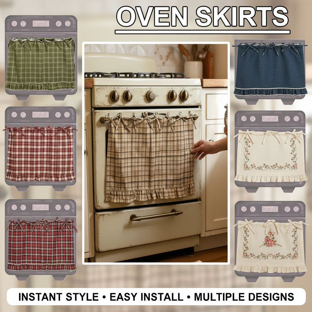Oven Skirt Artisanal Farmhouse - Home Decor Curtain บทวิจารณ์และราคา
