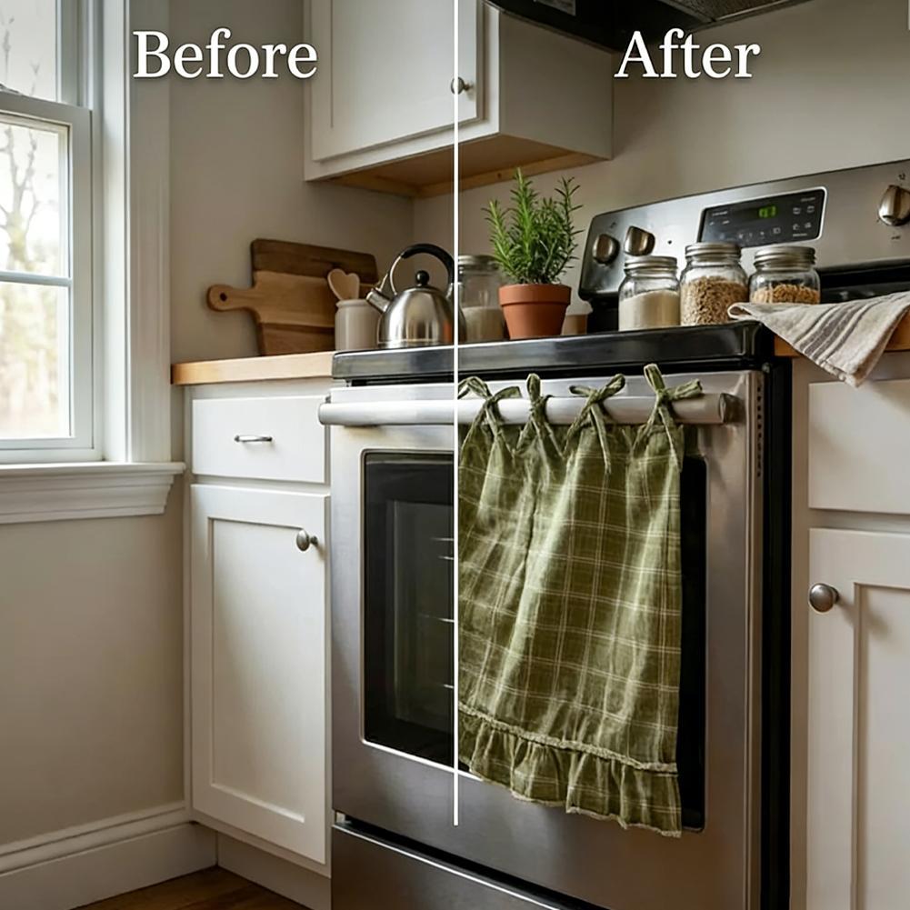 Oven Skirt Artisanal Farmhouse - Home Decor Curtain บทวิจารณ์และราคา