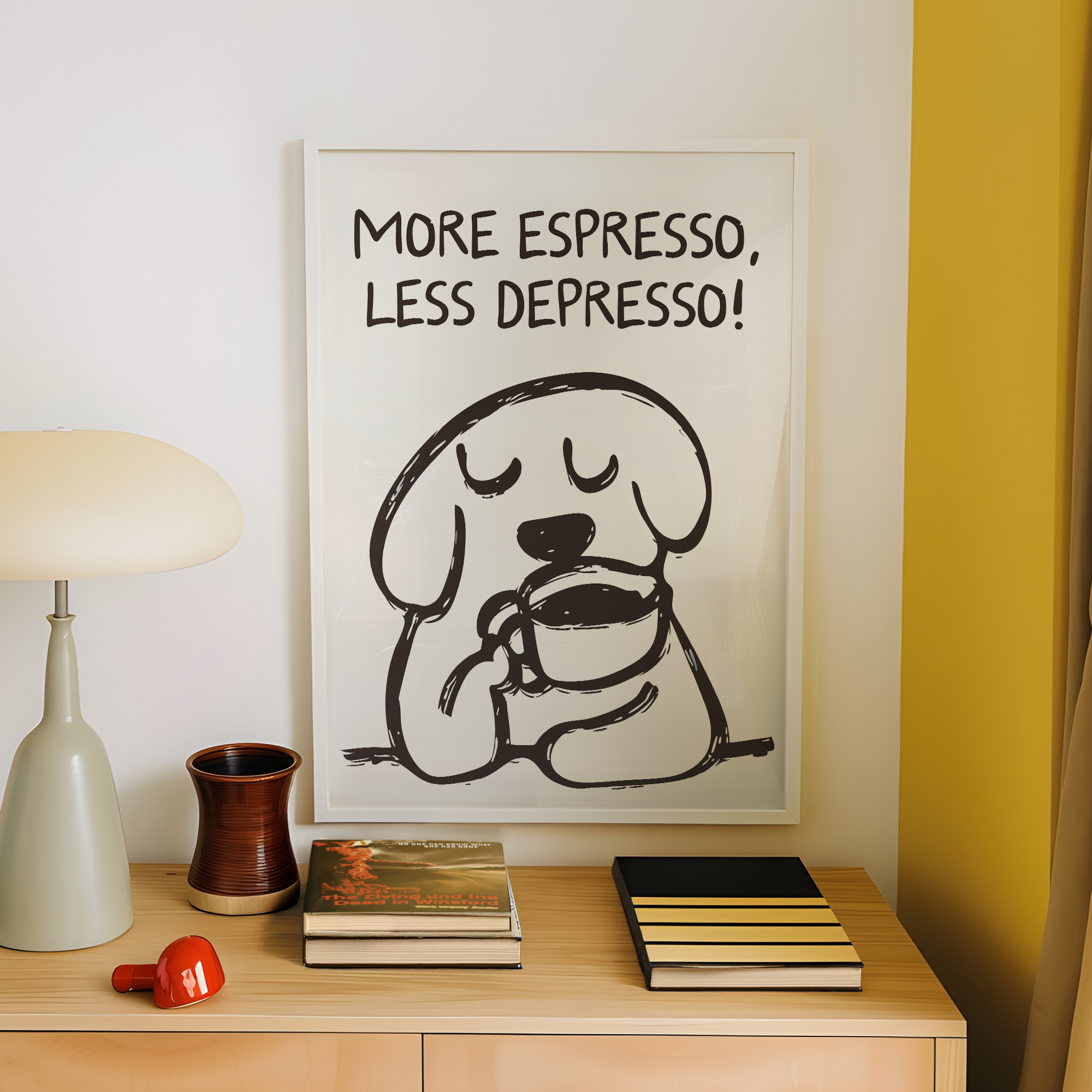 Retro More Espresso Less Depre - Home Decor On Wall บทวิจารณ์และราคา