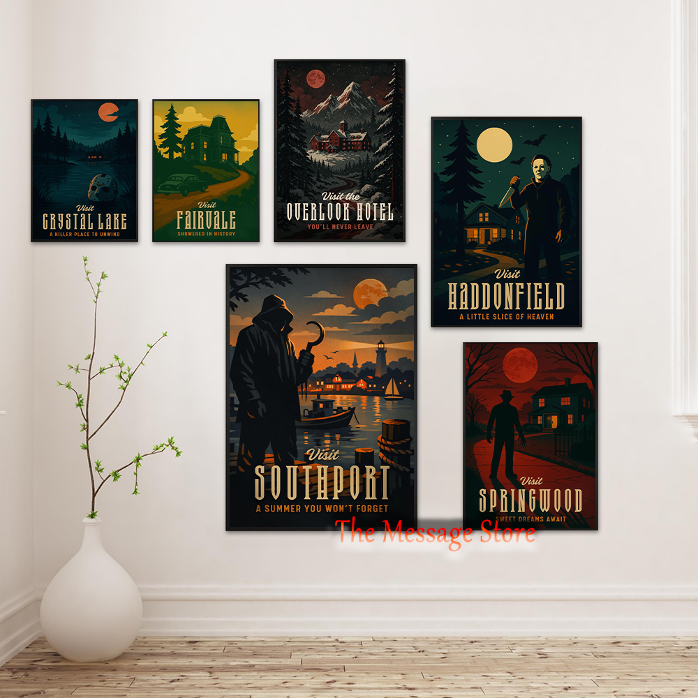Halloween Horror Vintage Trave - Home Decor Location บทวิจารณ์และราคา