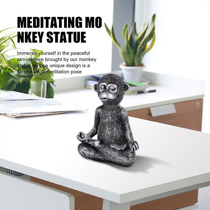 Meditating Monkey Statue Resin - Home Decor Living Room บทวิจารณ์และราคา