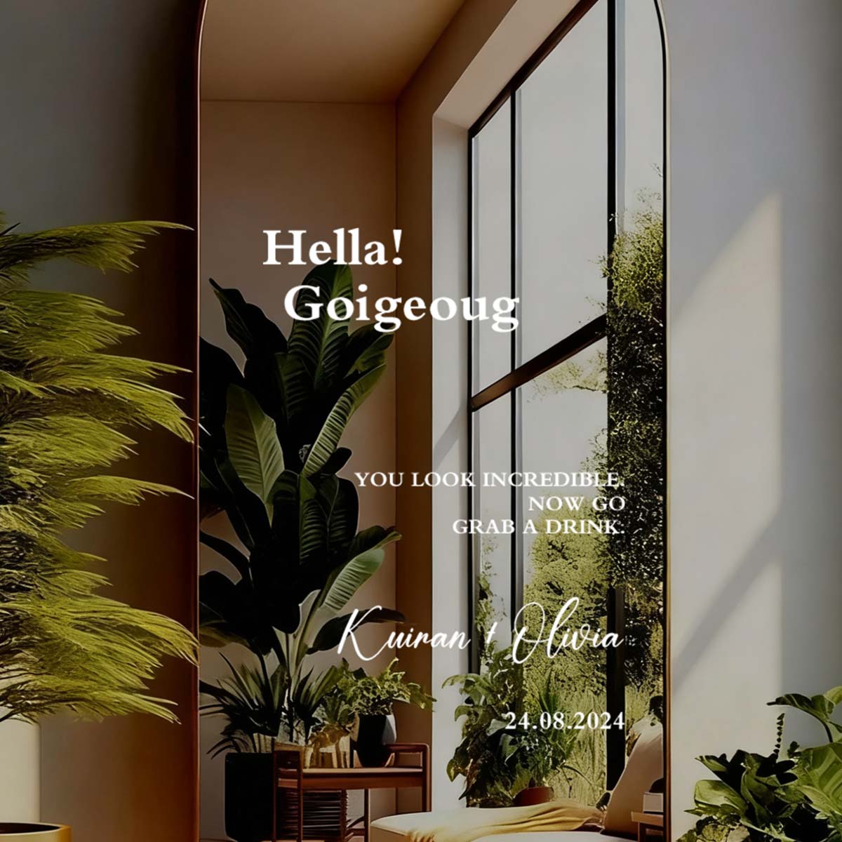 Custom Welcome Mirror Stickers - Home Decor Mirror บทวิจารณ์และราคา