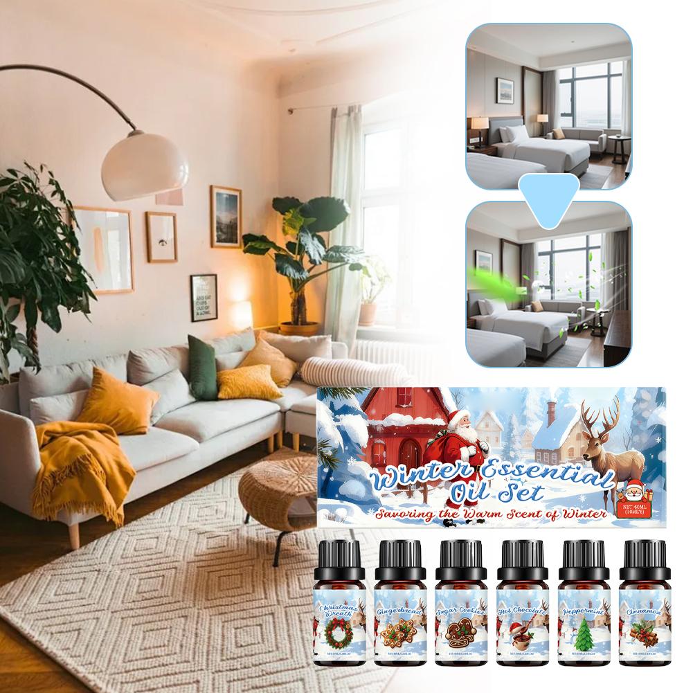 Winter Essential Oil Set 6PCS* - Home Decor Xmas Gifts บทวิจารณ์และราคา
