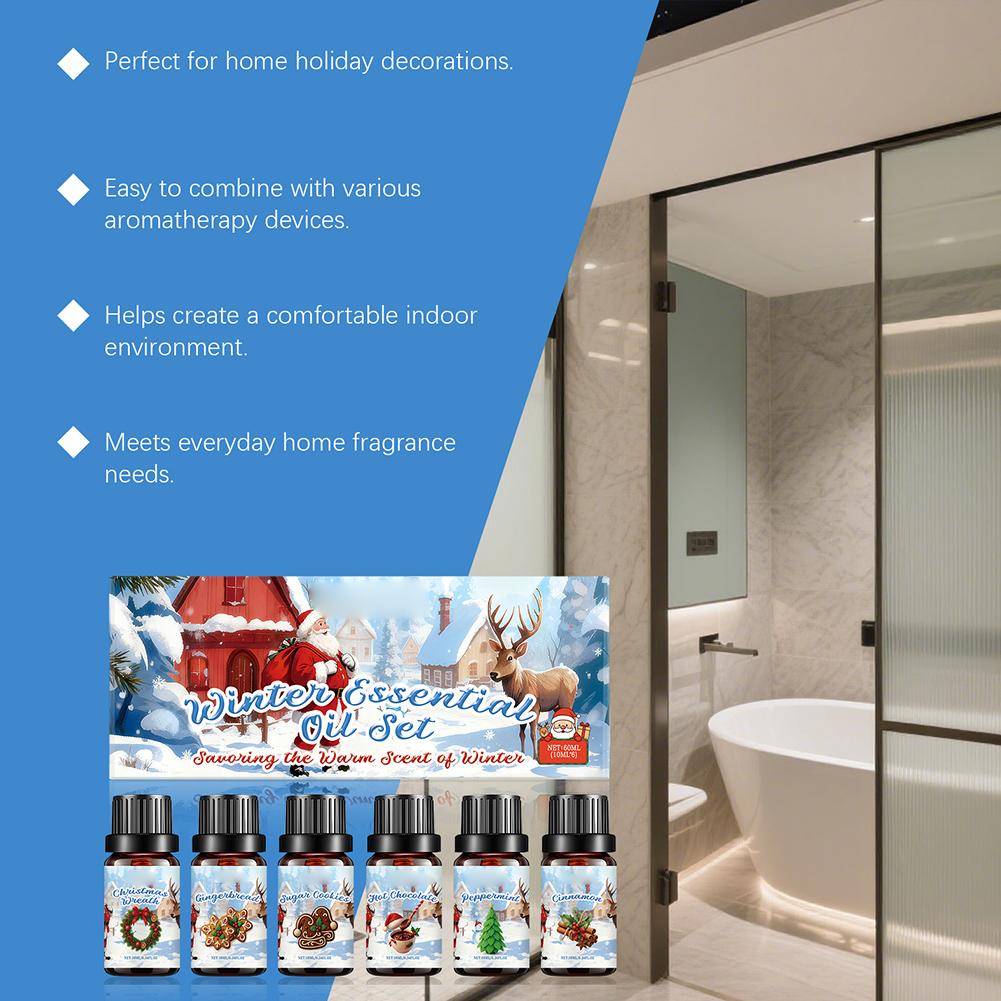Winter Essential Oil Set 6PCS* - Home Decor Xmas Gifts บทวิจารณ์และราคา