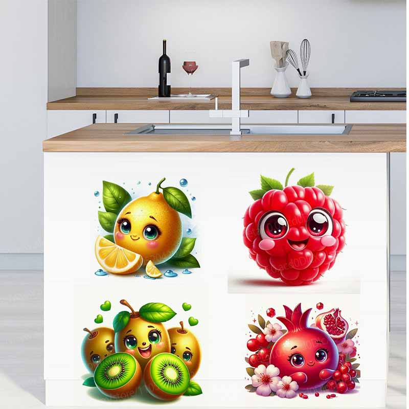 Cute Fruit Emoji Wall Stickers - Home Decor Emoji บทวิจารณ์และราคา
