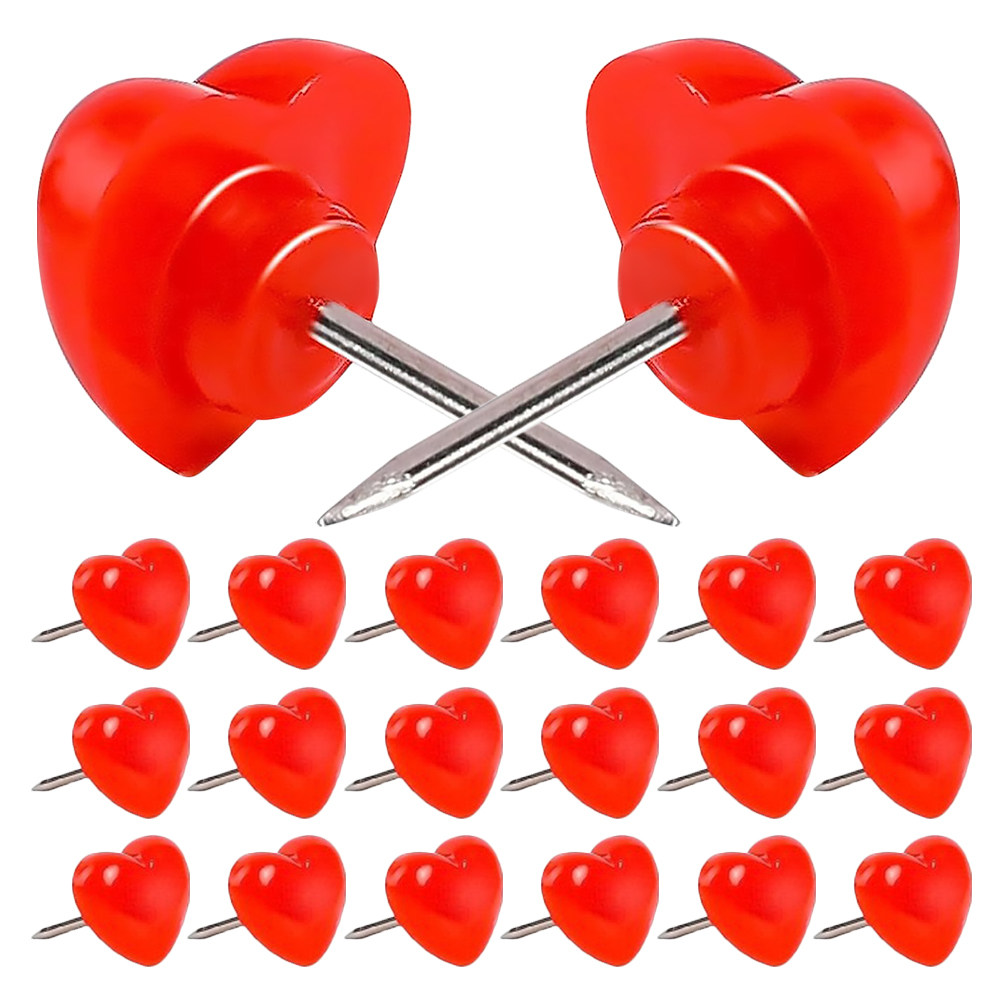 50Pcs Love Heart Push Pins Dec - Home Decor Location บทวิจารณ์และราคา