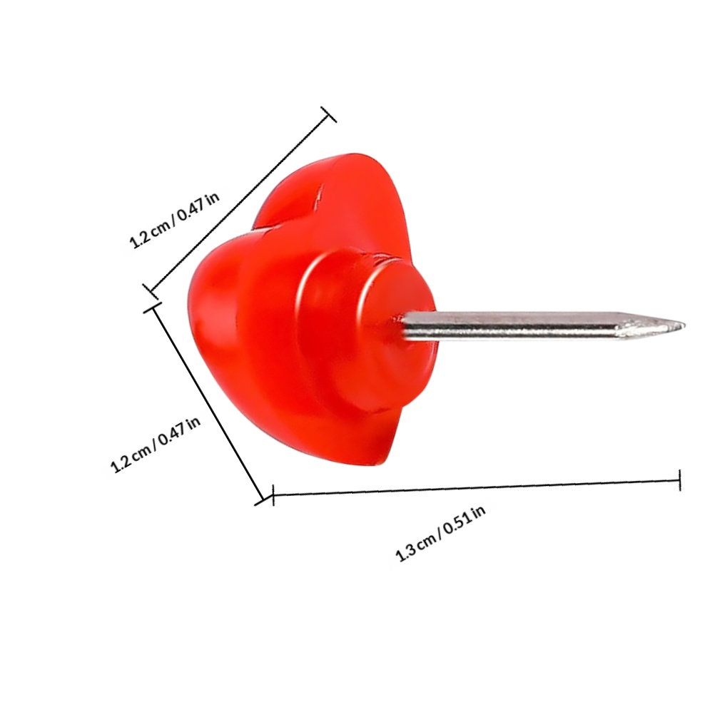50Pcs Love Heart Push Pins Dec - Home Decor Location บทวิจารณ์และราคา