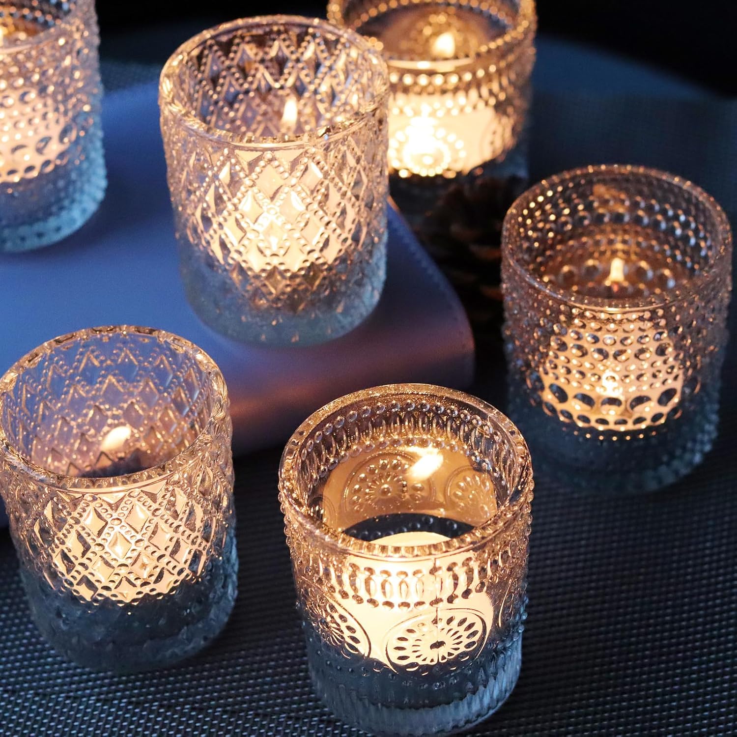 Clear Glass Votive Candle Hold - Home Decor Free Images บทวิจารณ์และราคา