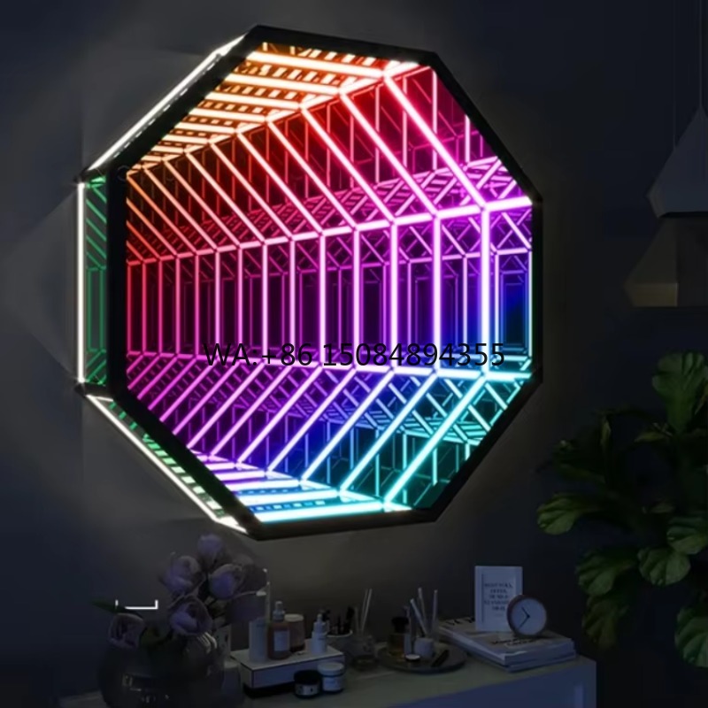 Octagon 3D Infinity Mirror Lig - Home Decor Mirror บทวิจารณ์และราคา