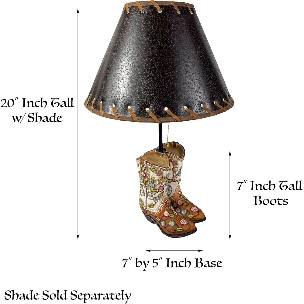 Western Cowboy Boot Table Lamp - Home Decor Living Room บทวิจารณ์และราคา