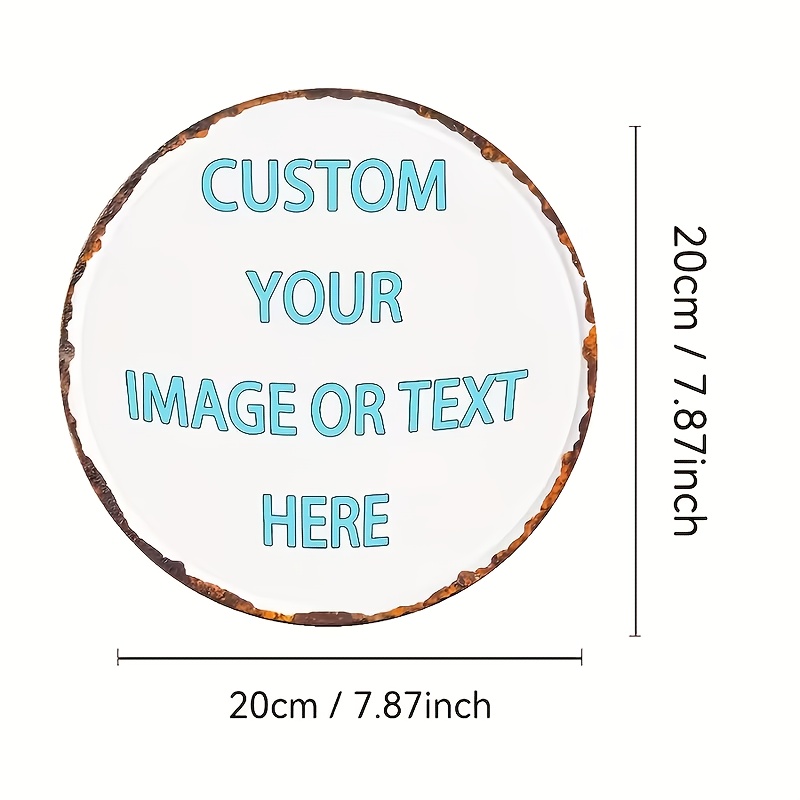 Custom Round Metal Tin Sign, P - Home Decor Free Images บทวิจารณ์และราคา