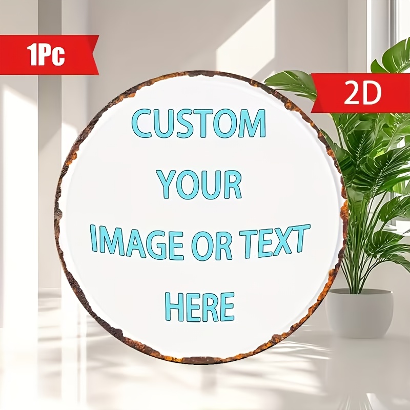 Custom Round Metal Tin Sign, P - Home Decor Free Images บทวิจารณ์และราคา