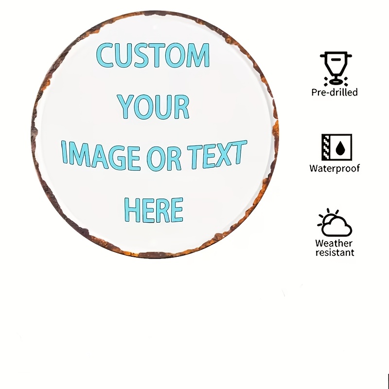 Custom Round Metal Tin Sign, P - Home Decor Free Images บทวิจารณ์และราคา